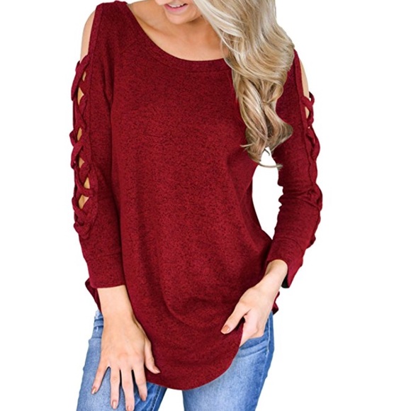 Tops - women’s casual loose t shirt cut out sleeve